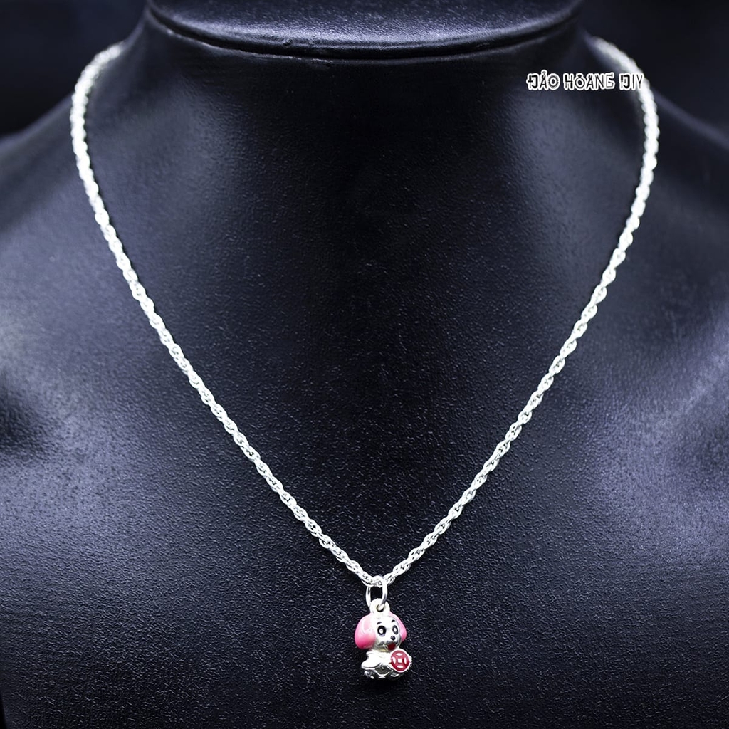 Mặt Dây Chuyền Bạc Trẻ Em Hình Con Chó Nhỏ Xinh Ôm Đồng Xu M2409270035