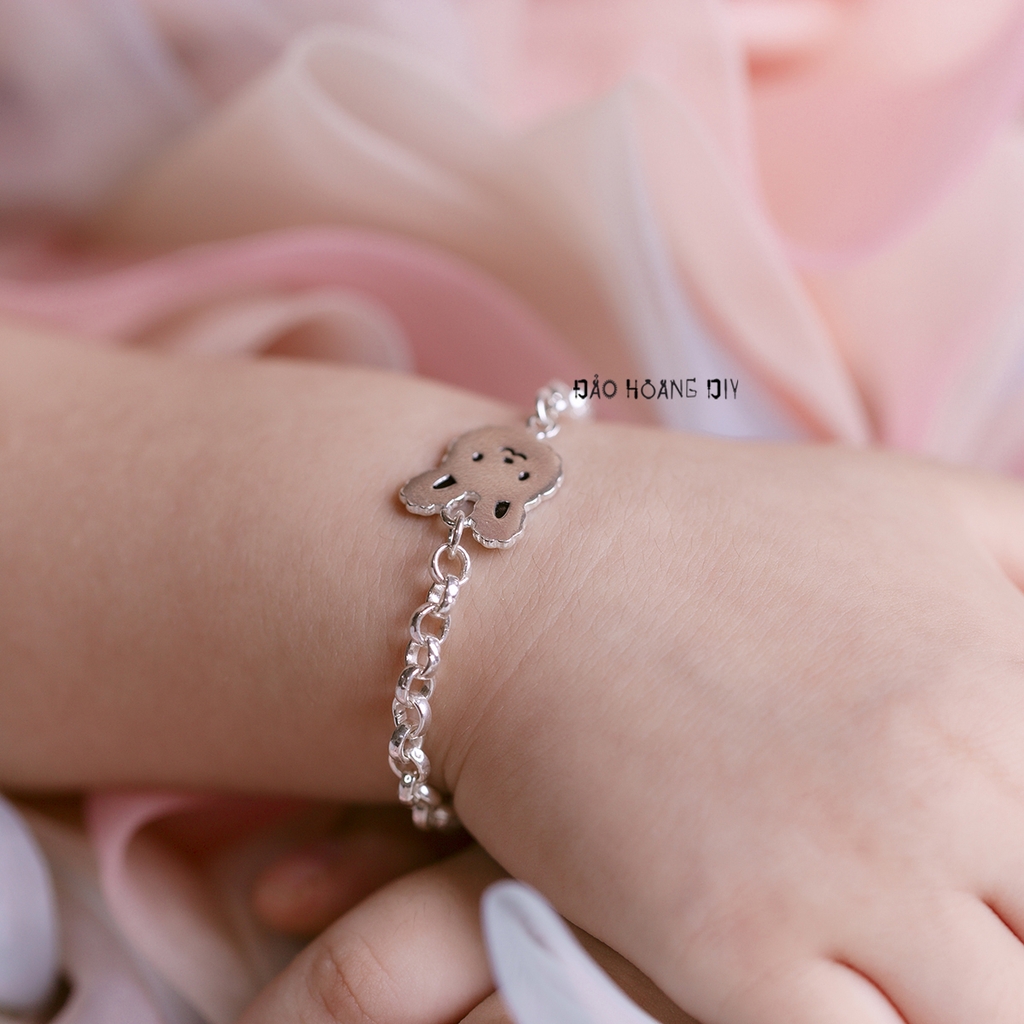 Lắc Tay Bạc Trẻ Em Hình Mặt Thỏ Dễ Thương L2410150047