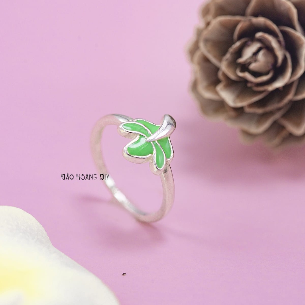 Nhẫn Bạc Trẻ Em Hình Cây Màu Xanh Ngọc N2409040029
