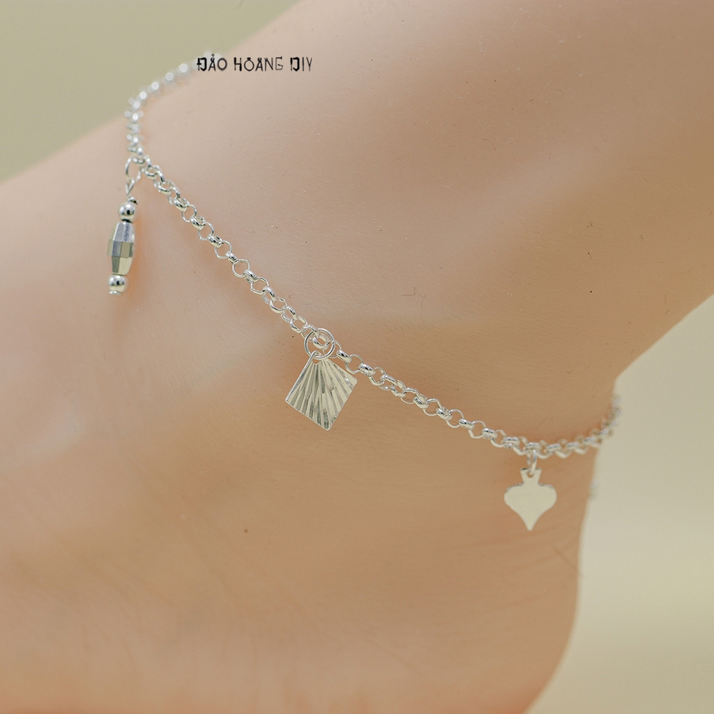 Lắc Chân Bạc Nữ S990 Nguyên Chất Hình Lá Cọ Nhỏ Xinh L2410140031
