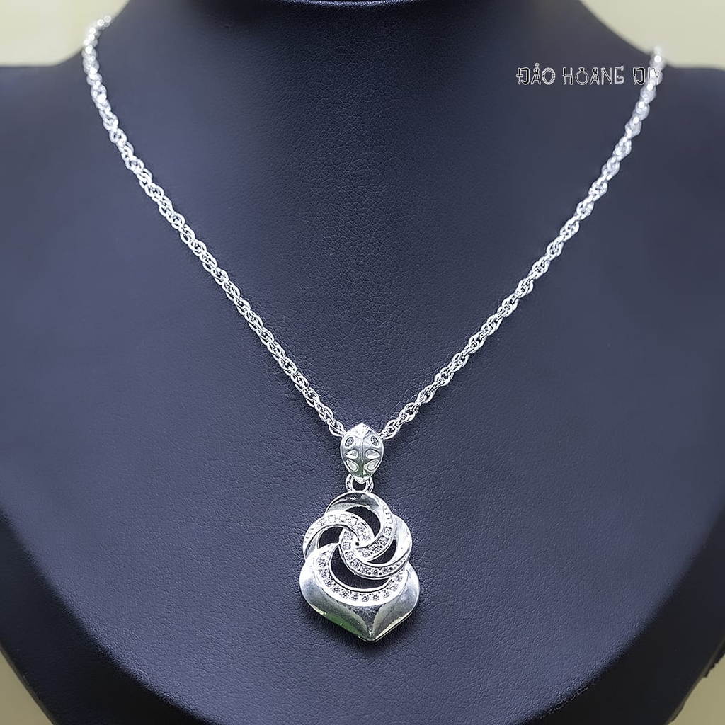 Mặt Dây Chuyền Bạc Nữ Kiểu Xoáy Cách Điệu Tinh Tế M2412170092