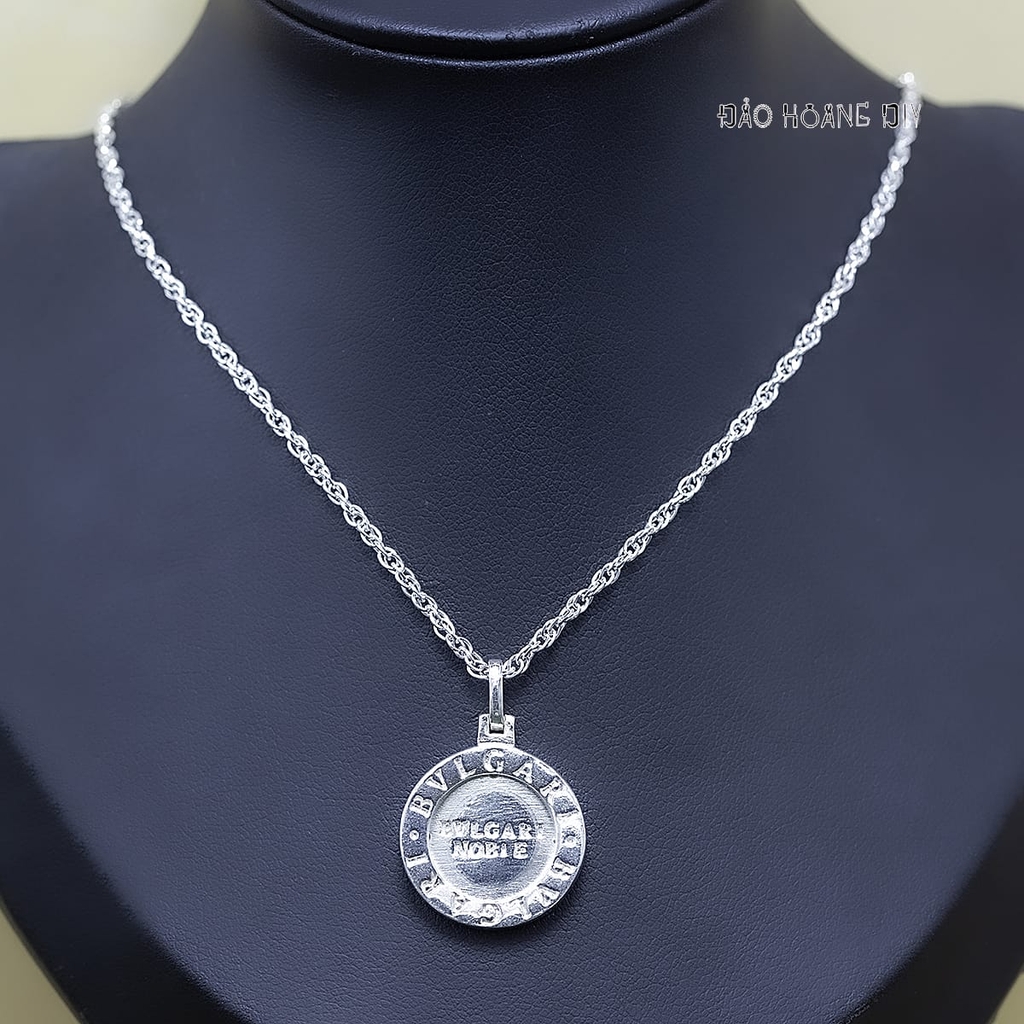 Mặt Dây Chuyền Bạc Nữ Tròn Khắc Chữ Đơn Giản Tinh Tế M2412170013