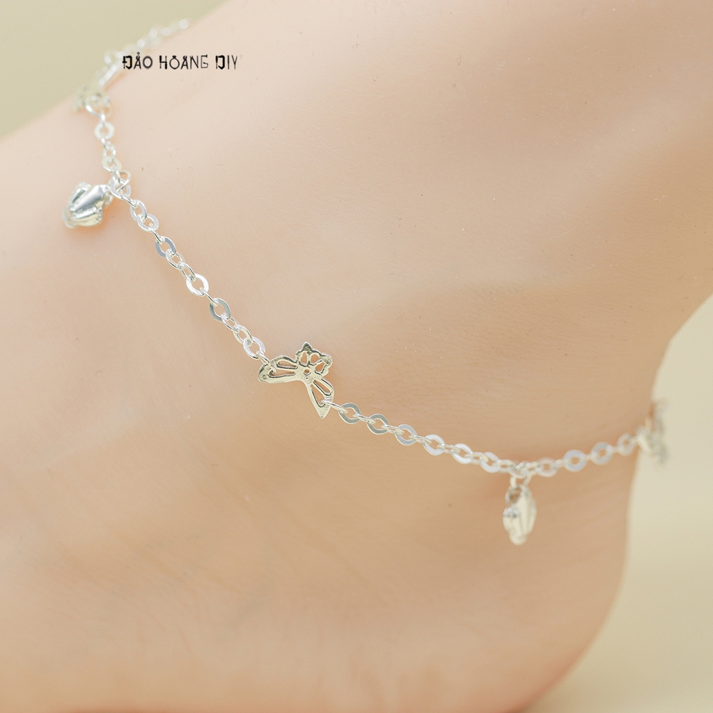 Lắc Chân Bạc Nữ Thiết Kế Hình Cánh Bướm Xinh Đẹp L2410140056