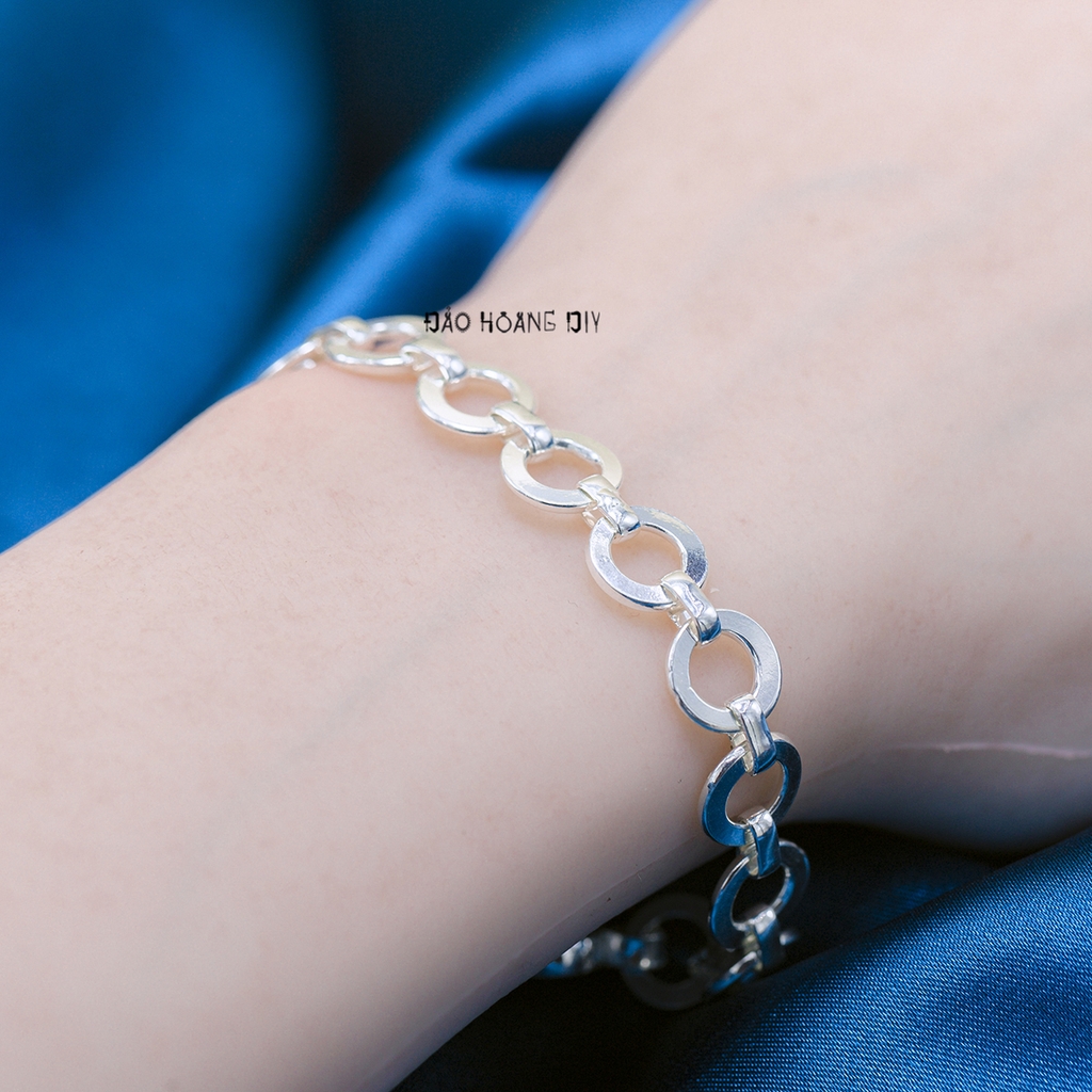 Lắc Tay Bạc Nữ Dạng Móc Tròn Trơn L2410060026