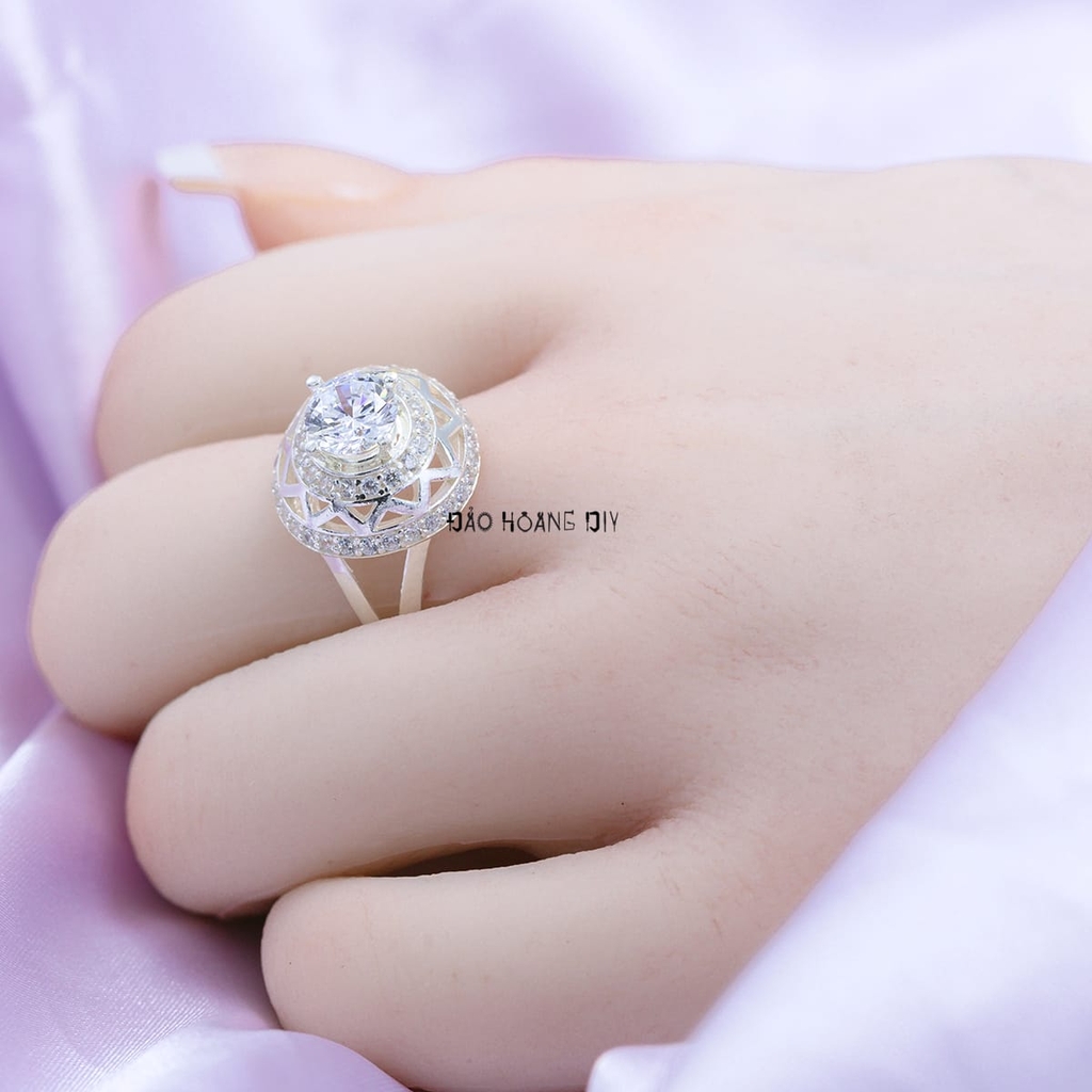 Nhẫn Bạc Nữ Đẹp Cao Cấp Gắn Đá Sang Trọng