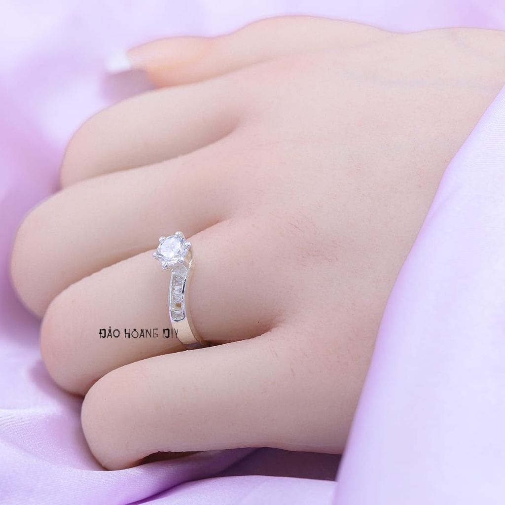 Nhẫn Bạc Nữ Đính Đá Sang Trọng