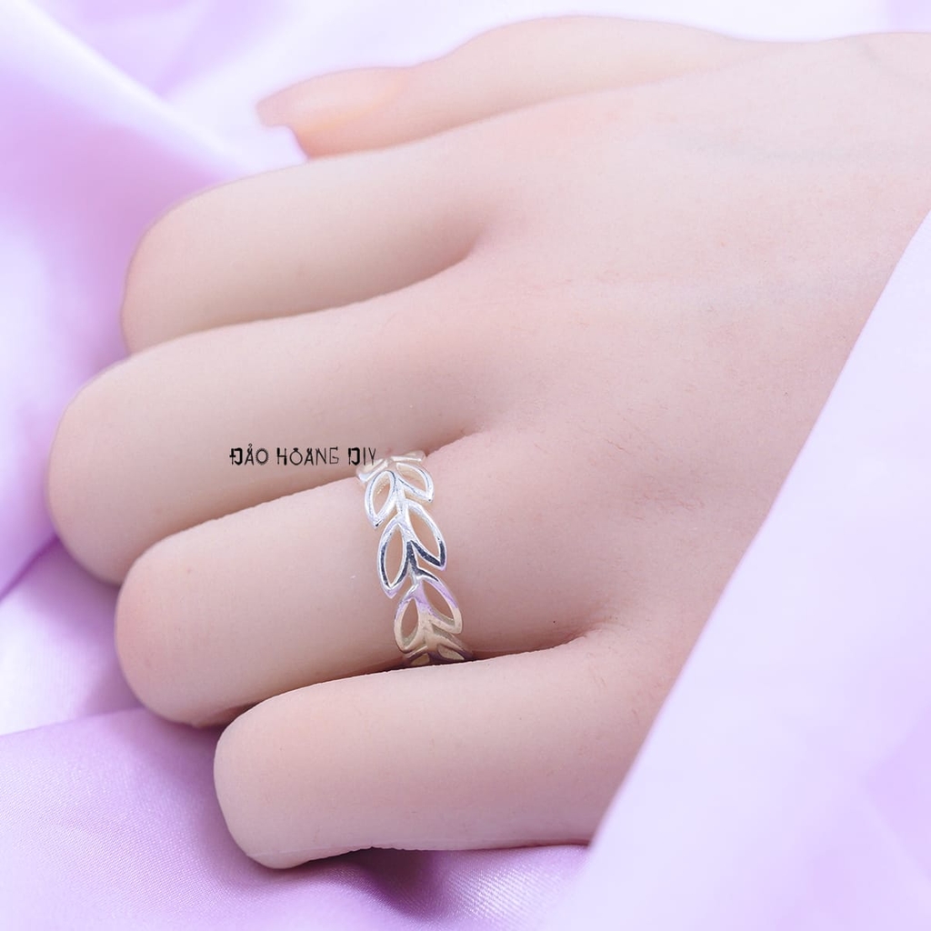 Nhẫn Bạc Nữ Teen Mẫu Nhẫn Mở Hình Bông Lúa N2408270018