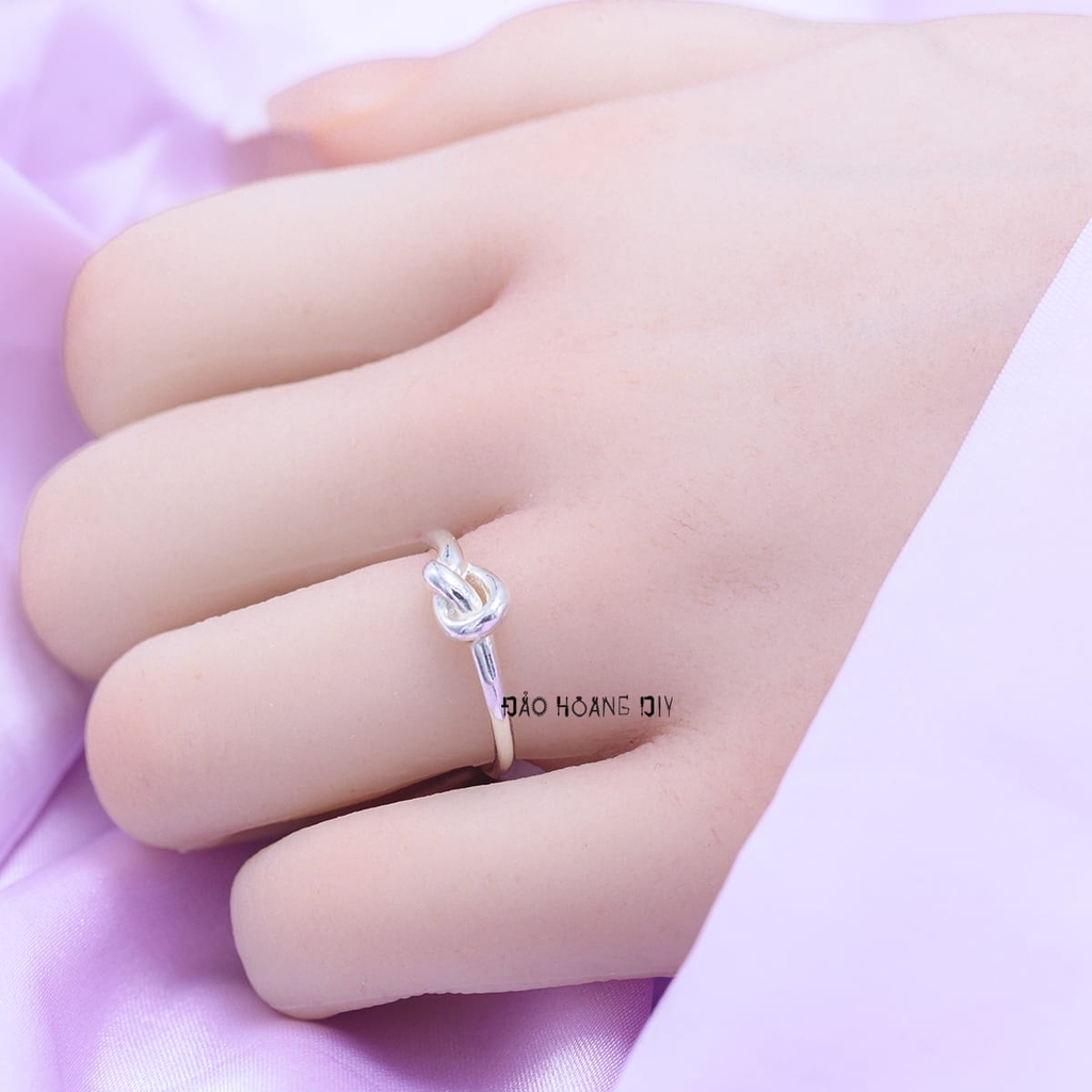 Nhẫn Bạc Nữ Teen Mẫu Nhẫn Mở Hình Nút Thắt N2408280070