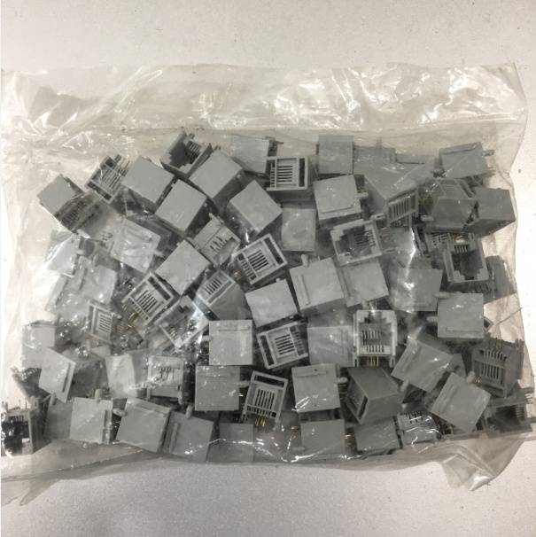 Rắc Hàn Trên Bo Mạch Điện Thoại Bàn Rj11 4Pin 4P4C Socket Jack Female Connector Telephone Jacks