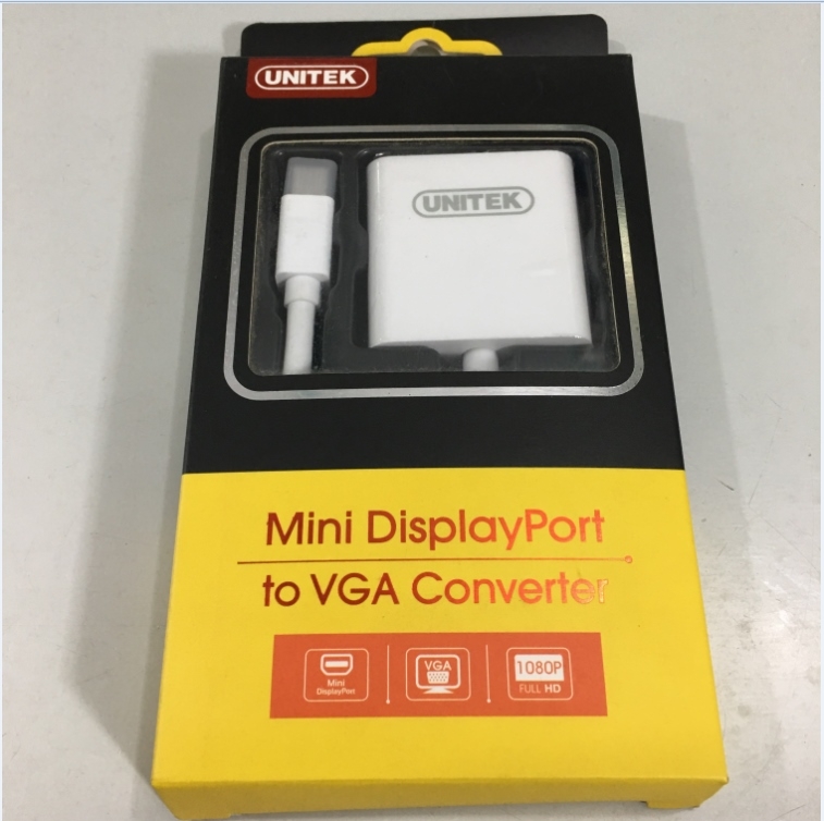 Cáp Chuyển Đổi Tín Hiệu Mini Displayport to VGA Unitek Y-6327WH