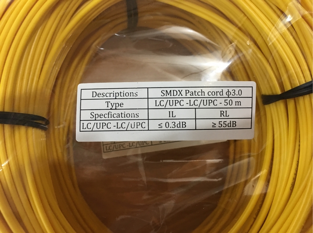 Dây Nhẩy Quang LC to LC Duplex 50M Singlemode OS2 9/125 3.0mm PVC Length 50M