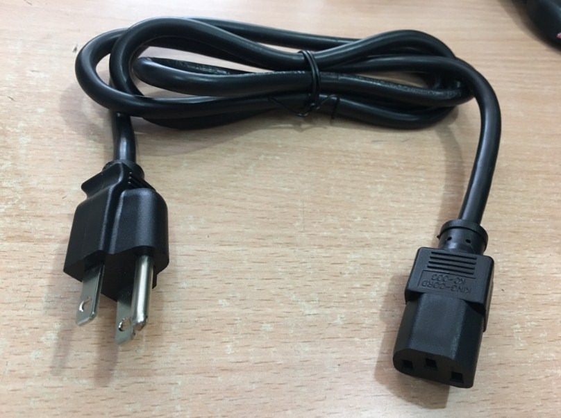 Dây Nguồn Tiêu Chuẩn Mỹ Chính Hãng KING-CORD KC-001 E318430  KC-003 LL57870 NEMA 5-15P to C13 AC Power Cord 10A 125V 3x0.824mm 18AWG Length 1.5M