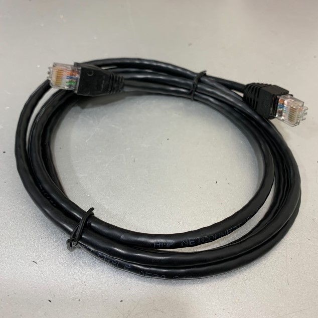Dây Nhẩy Chuẩn Chéo CAT5E U/UTP Patch Cord Crossover Cable Ethernet 4PR 24AWG Black Length 1.5M