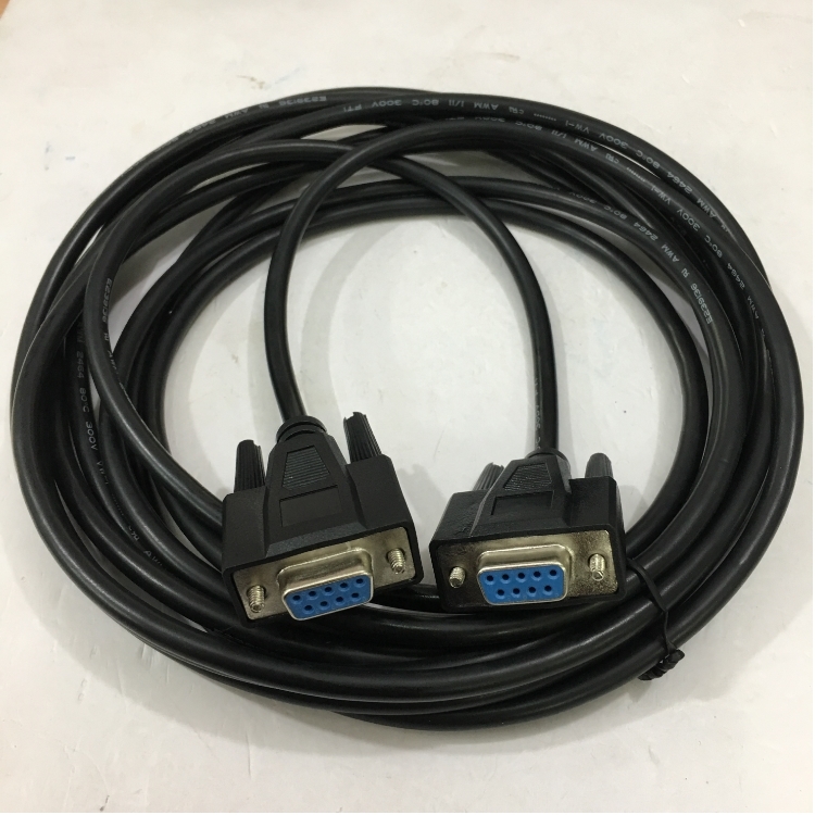 Cáp Máy In Olivetti PR2 Plus Printer Serial Cable CF-PR2E-10 In Ma Trận Điểm For Sổ Tiết Kiệm Ngân Hàng Giấy Chứng Nhận Quyền Sử Dụng Đất Hộ Chiếu RS232 DB9 Female to DB9 Female Null Cable PVC Black Length 5M