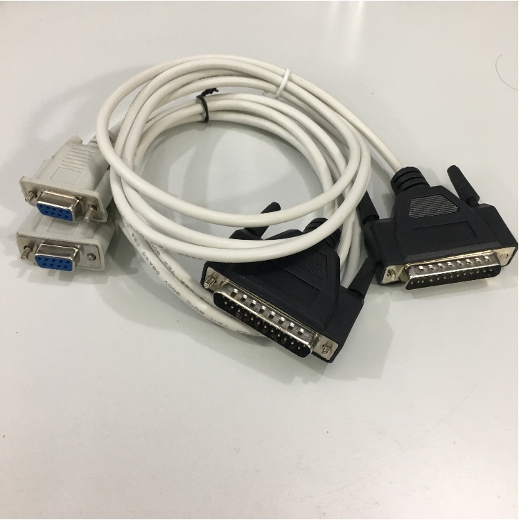 Cáp Lập Trình PLC Mitsubishi PC to Mitsubishi SC-02N/SC-05 Cable RS232 DB9 Female to DB25 Male Grey Length 1.3M