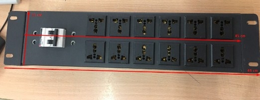 Thanh Phân Phối Nguồn Ổ Điện 12 Ổ Cắm 3 Chấu Đa Dụng Công Suất Tối Đa 20A 2U Rack 19 12 Ways Universal PDU For With Power Switch Server BHW-T10 2P 32A 4.5KA MITSUBISHI