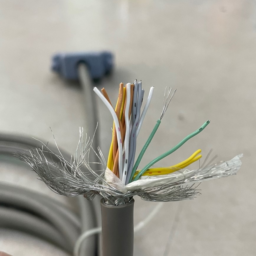 Cáp 20M 66ft Connector DB50 Male D-Sub 3 Rows 50 Pin to 20 Core Bare Wire Open End Cable Grey OD 9mm For I/O Cable Model Terminal with Control Reduction CNC Machining