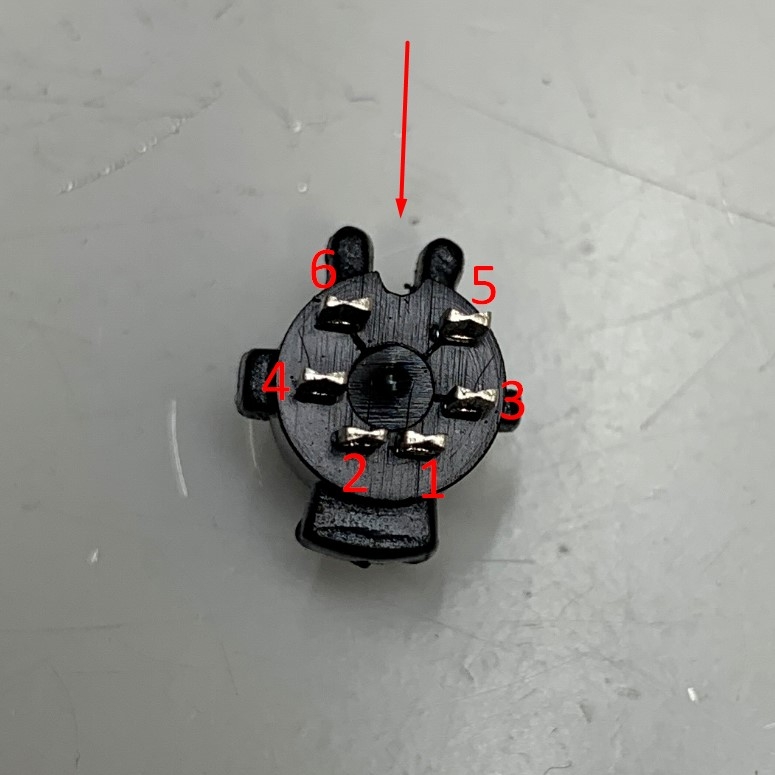 Rắc Hàn Cáp Lập Trình Mini 6 Pin DIN Male Solder Connector Plastic For Programming LS XGB PLC