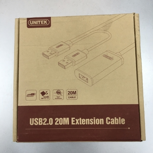 Cáp Nối Dài USB 2.0 Có IC Khuếch Đại Tín Hiệu Chính Hãng Unitek Y-279 20M Super Speed USB 2.0 Cable Extension Male to Female Data Transfer