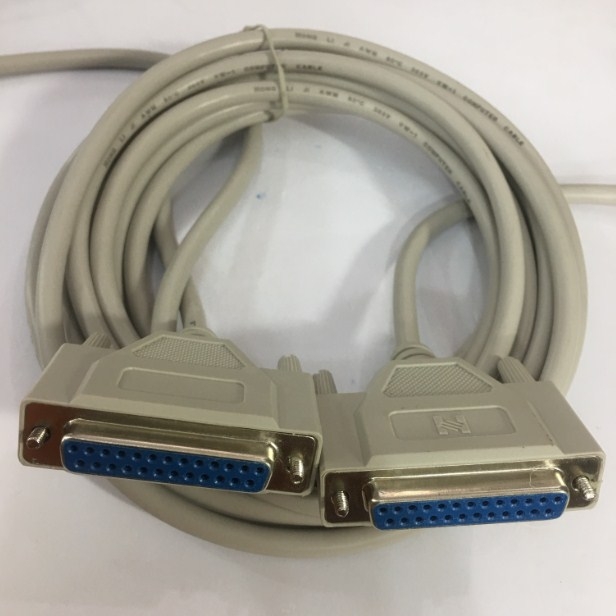 Cáp Kết Nối Cổng LPT Parallel 1284 Âm Âm Chuẩn Song Song Nối Tiếp DB25 Female to DB25 Female Serial Cable Grey Length 5M