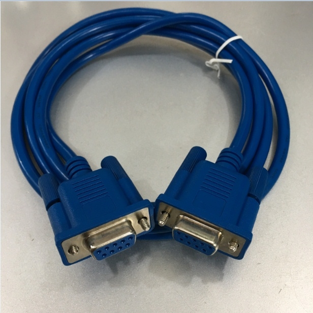 Cáp Điều Khiển DB9 Female to DB9 Female Null Modem Cable Blue Length 1.5M