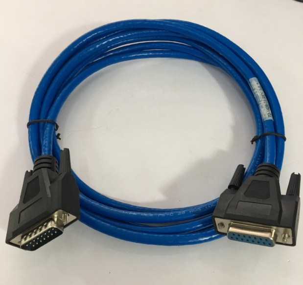 Cáp Nối Dài RS232C D-SUB 15 Chân Hai Hàng Âm Dương DB15 Female to DB15 Male 2 Row 15Pin 28AWG Multi-Core Cable Blue Length 2.5M