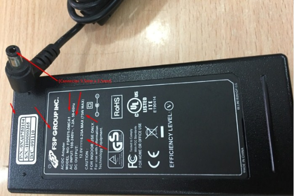 Adapter Hội Nghị Truyền Hình POLYCOM RealPresence Group 500 310 300 FSP075-DMCA1 12V 6.25A 75W Connector Size 5.5mm x 2.5mm