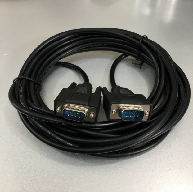 Cáp Kết Nối Điều khiển PLC SIEMENS S7-200/300 Với Màn Hình Delta HMI DOP-B Series HMI Qua Giao Thức RS485 Connector Cable DB9 Male to DB9 Male Length 5M