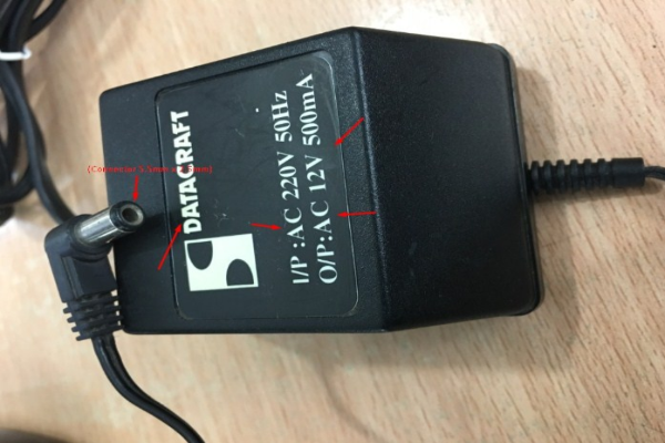 Adapter AC To AC 12V 500mA DATACRAFT Connector Size 5.5mm x 2.5mm
