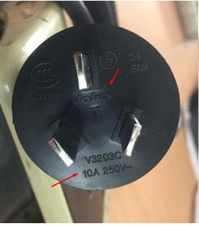 Dây Nguồn Chính Hãng CISCO 37-0343-01 AC Power Cord IEC60320 IEC C13 Volex V3203C V1625 10A 250V 3X1.0mm Australia & China Length 2.5M