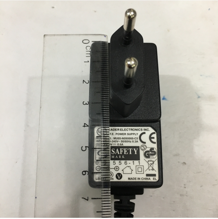 Adapter Original 9V 0.6A LEI LEADER MU05-N090060-C5 Connector Size 5.5mm x 2.1mm