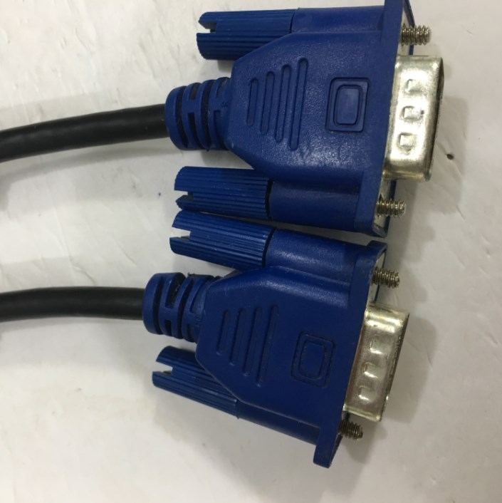 Cáp VGA Original Honglin E239426 20276 Hàng Đi Theo Màn Hình Chất lượng Cao Đã Qua Sử Dụng Monitor Cable HD15 Male to Male VGA Resolution Up To 1920 x 1200 Black Length 1.5M