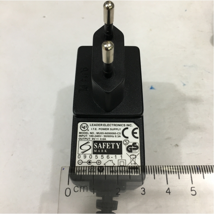 Adapter Original 9V 0.6A LEI MU05-N090060-C5 Connector Size 5.5mm x 2.1mm