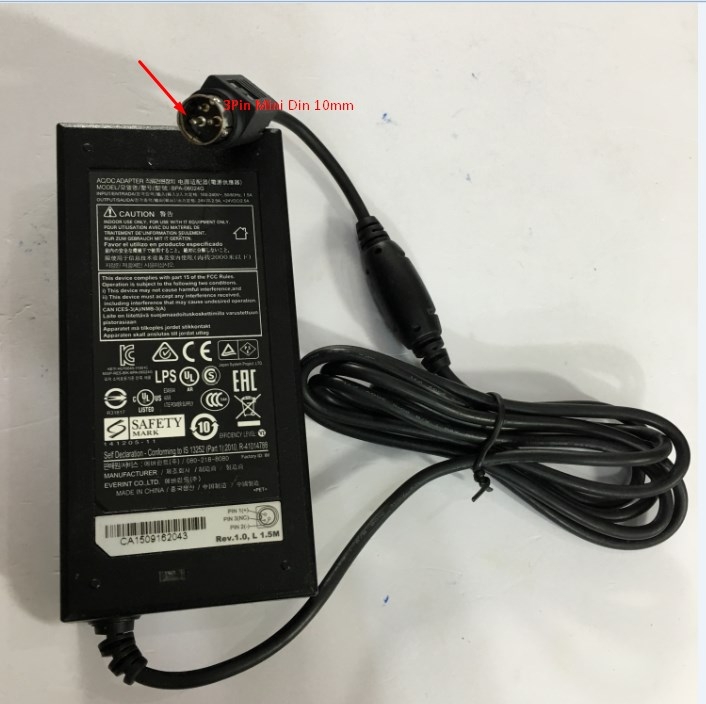 Adapter 24V 2.5A 60W BPA-06024G For Printer Epson TM T81II M159B M195A TM-T58 TM-U220 T88IV T88V T81II Connector 3Pin Mini Din 10mm