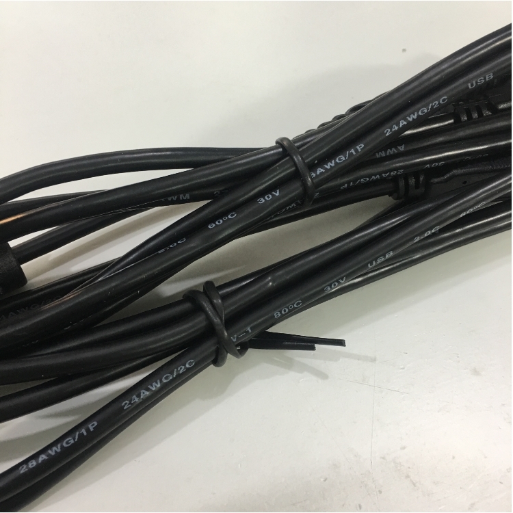 Cáp Lập Trình Cho Màn Hình HMI Delta TP04P Series Với PC  UC-PRG015-02A 1.5M USB 2.0 Type A Male To Type B Male Cable  STYLE 2725 28AWG Black