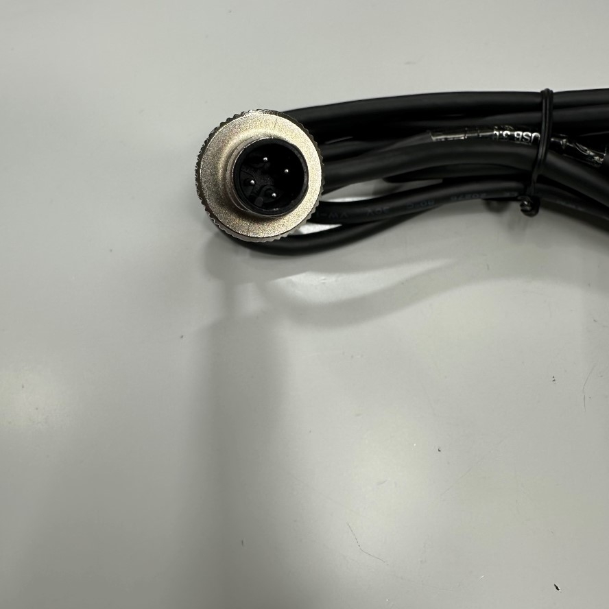 Cáp 1.8M 6ft USB 2.0 Male to M12 A-Code 4 Pin Male Connector Cable For Industrial Camera Extension Line M12 Adapter