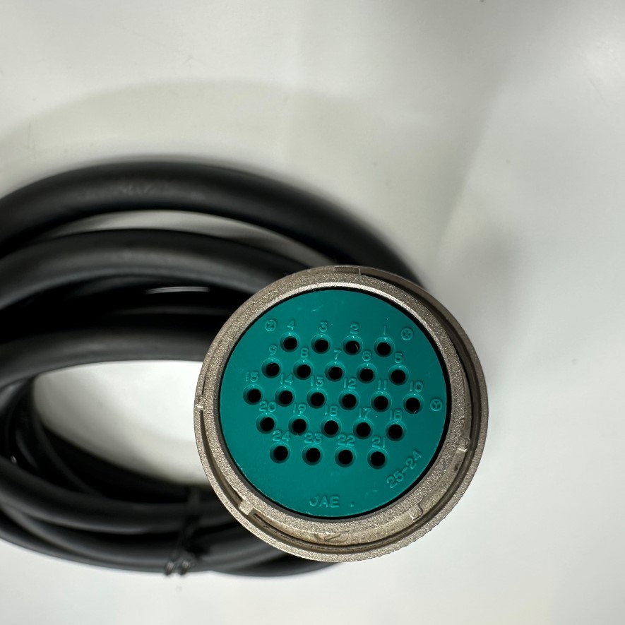 Cáp 2M 6.5ft JAE Electronics Circular Connector 25-24S 24 Pin Female to DB15 Female For Power and Signal I/O Cable