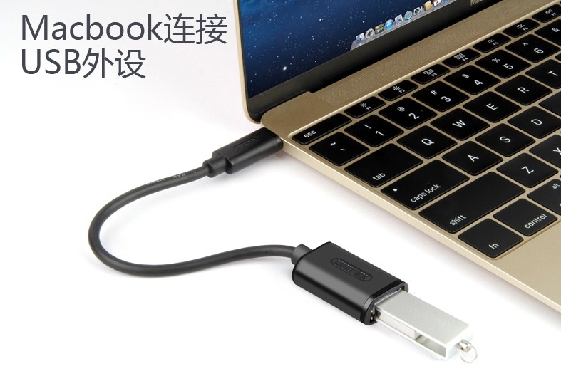 Cáp chuyển USB 3.1 Type C to USB 3.0 A Female chính hãng Unitek( Y-C476BK)10Gbit/s dài 20cm