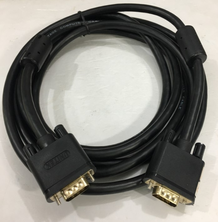 Cáp VGA 3+6 UNITEK Y-C504G Cable HD15 Male to Male VGA For Projection TV Computer Monitor Black Length 3M