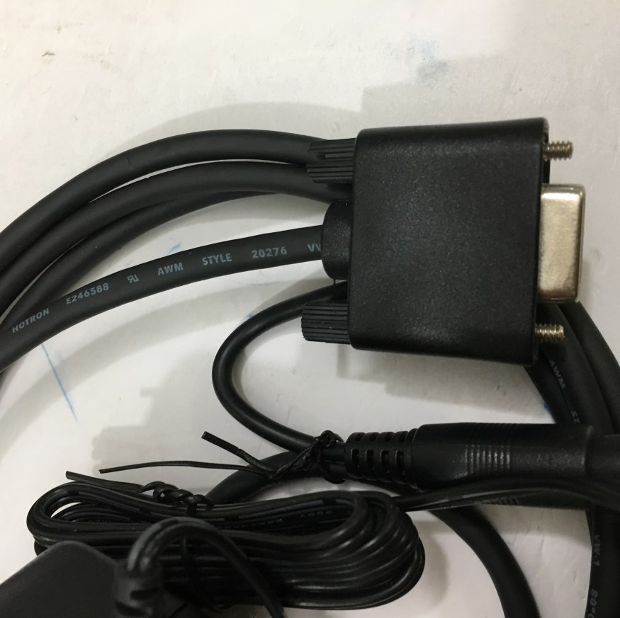 Bộ Cáp Và Sạc Máy Đọc Mã Vạch Datalogic QW2100 - QW2120 Barcode Scanner Cable RS232 5V Signals DB9 Female to RJ50 10 Pin Male Length 1.8M