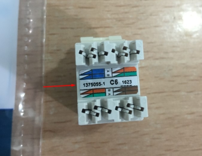 Nhân Mạng Chính Hãng AMP COMMSCOPE/TE CONNECTIVITY 1375055-1 CAT 6 JACK SL SERIES – ALMOND
