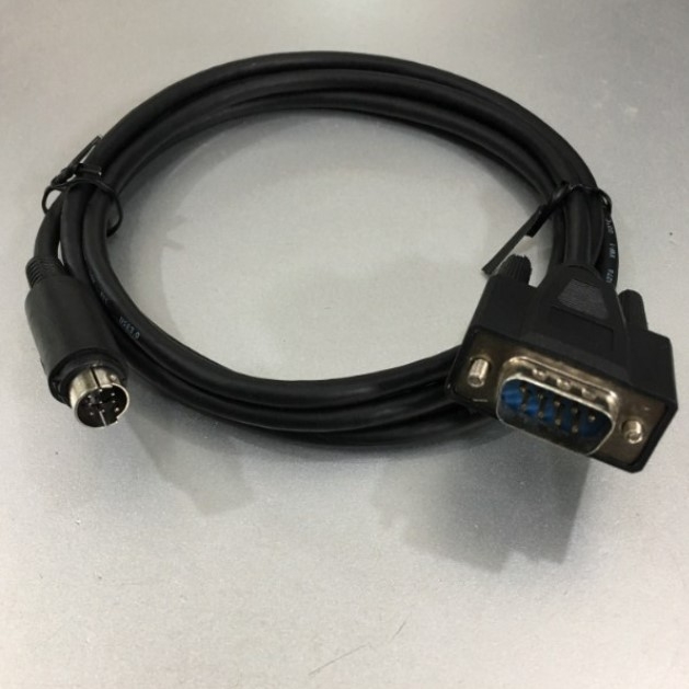 Cáp Lâp Trình GT01-C30R4-8P Cable RS-422 Dài 1.8M Mini Din 8 Pin to DB9 Male For HMI Mitsubishi GOT1000, GOT12, GOT14, GOT15 Series Với PLC Mitsubishi FX Series