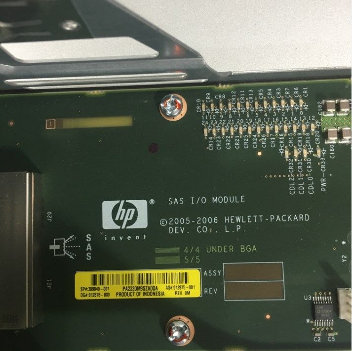 HP 399049-001 DUAL SAS I/O MODULE FOR STORAGEWORKS MSA60 DISK ARRAY