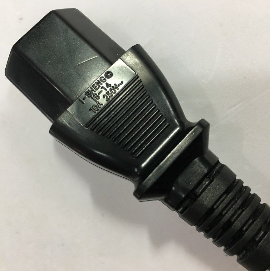 Dây Nguồn 3 Chân Dẹt Tam Giác Có Tiếp Địa Chính Hãng I-Sheng SP-506A IS-14 AC Power Cord Australia & China GB1002 IEC C13 10A 250V 3x0.75mm Length 1.8M