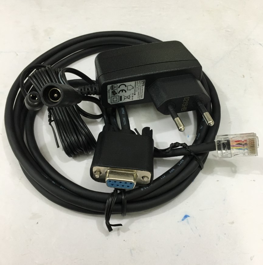 Bộ Cáp Và Sạc Máy Đọc Mã Vạch Zebra DS4208 Barcode Scanner Cable RS232 5V Signals DB9 Female to RJ50 10 Pin Male Length 1.8M