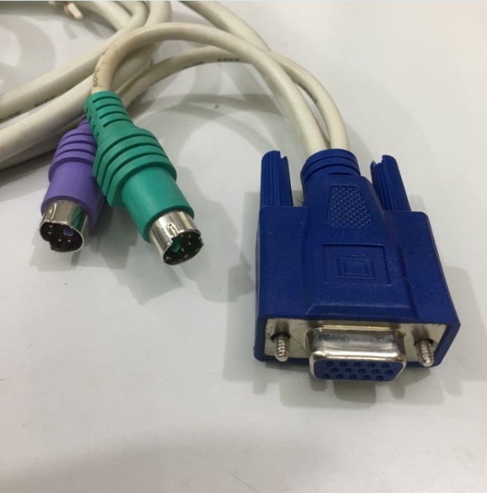 Cáp Điều Khiển KVM Combo Switch Cable 3 in 1 VGA Male 2 PS2 Male to VGA Female 2 PS2 Male Length 1.5M