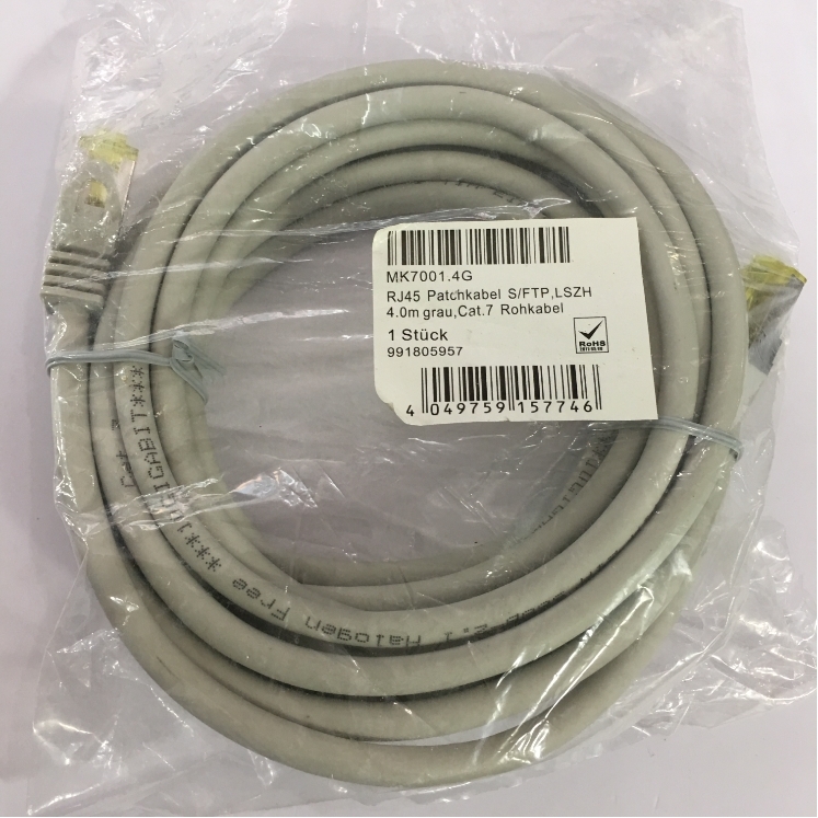 Dây Nhẩy CSL-Computer CAT7 S/FTP AWG26 Netzwerkkabel Gigabit Ethernet LAN Kabel 10000 Mbit/s Patch Cord Straight-Through Cable PVC Jacketed Grey Length 4M