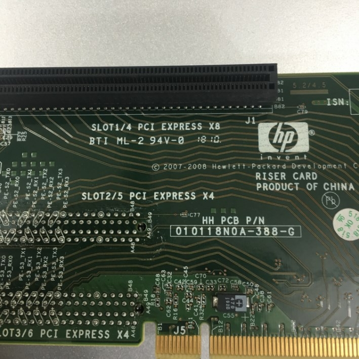 HP DL380 G6 x9300 PCI Riser Board 496057-001 451278-001
