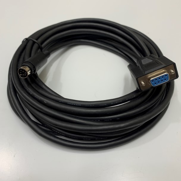 Cáp Lập Trình 1761-CBL-PM03 10ft Dài 3M Cable RS232 MD8M to DB9 Female For PLC Allen Bradley MicroLogix 1000,1200,1400,1500 Series Connect Computer/HMI Có Chống Nhiễu Shielded