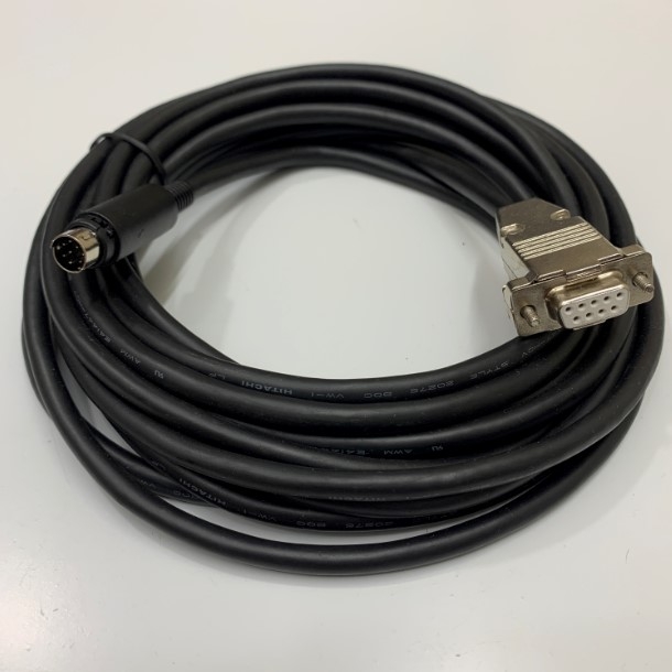 Cáp Lập Trình 1761-CBL-PM10 33ft Dài 10M Cable RS232 MD8M to DB9 Female For PLC Allen Bradley MicroLogix 1000,1200,1400,1500 Series Connect Computer/HMI Có Chống Nhiễu Shielded